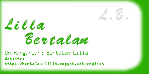 lilla bertalan business card